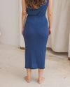 BASERANGE 25 Spring/Summer Drip Skirt/Cardigan Portugal BAS-SKDR-LI-SU25-MEZ BLUE Skirt (DRDR)